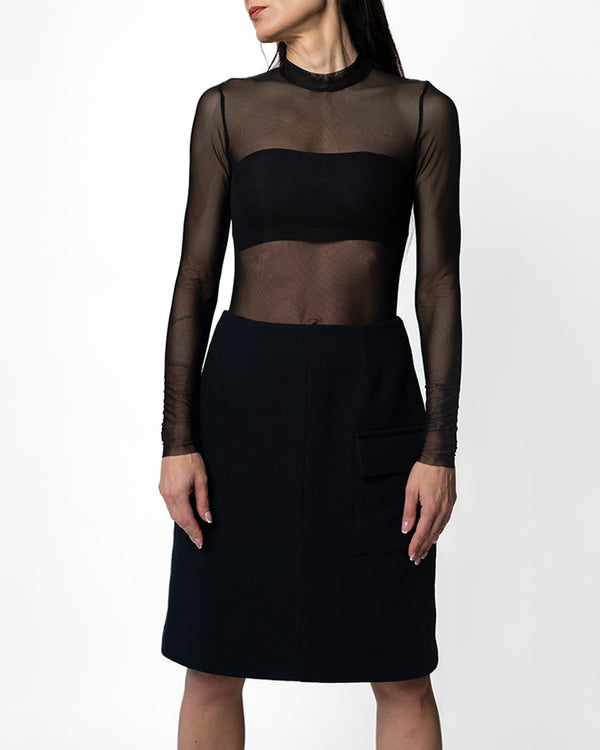 CHARCOAL BLACK long sleeve shirt